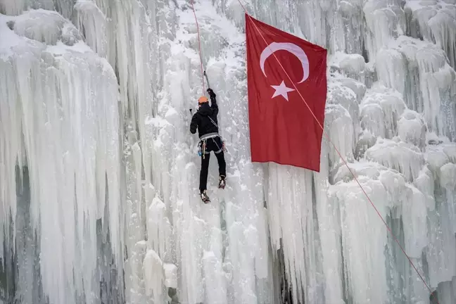 Türkiye Buz Duvarı Tırmanışı Şampiyonası Erzurum'da Başladı