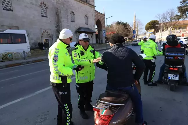 Edirne'de Motosiklet Sürücülerine Ceza ve Denetim