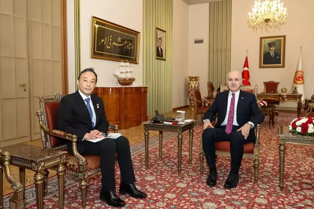 TBMM Başkanı Numan Kurtulmuş, Japonya'nın Ankara Büyükelçisi Katsumata Takahiko'yu kabul etti