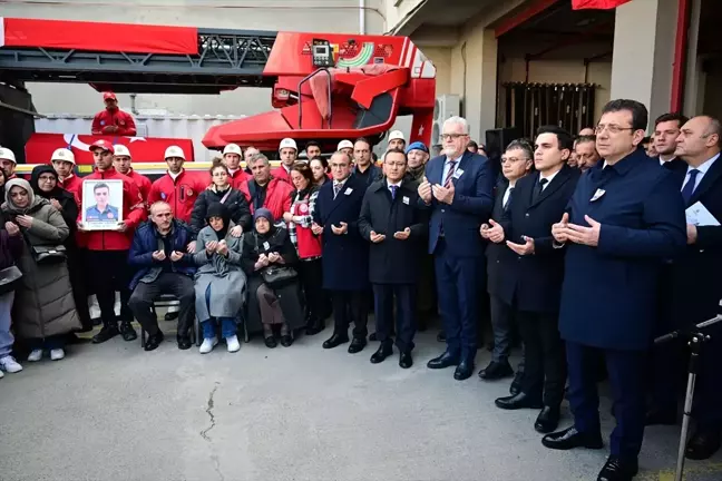 Esenler'de şehit düşen itfaiye eri için tören düzenlendi