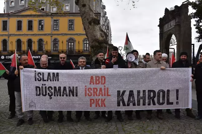 Trabzon ve Rize'de Filistin İçin Protesto Gösterisi