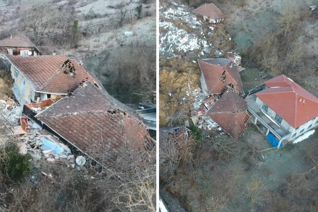 Sinop'taki heyelan paniği: 2 kişi saatler sonra kurtuldu