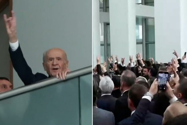 Bahçeli, Genel Merkez'de! Partililere