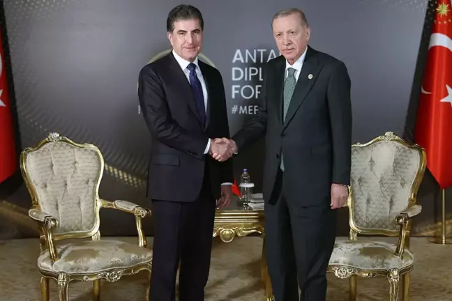 Cumhurbaşkanı Erdoğan, IKYB Başkanı Barzani'yi kabul etti