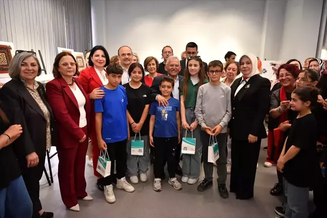 Başkan Büyükkılıç, çocukların sanatla buluştuğu sergiyi açtı