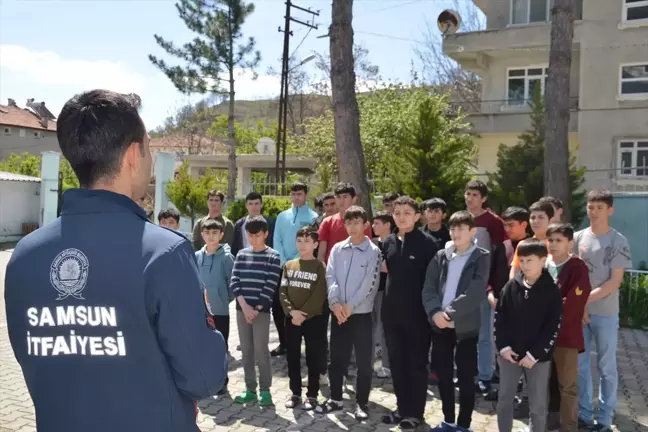 Havza'da Öğrencilere Yangın Eğitimi Verildi