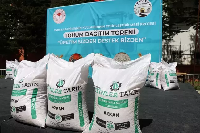 Malatya'da Çiftçilere 13 Ton Nohut Tohumu Dağıtıldı