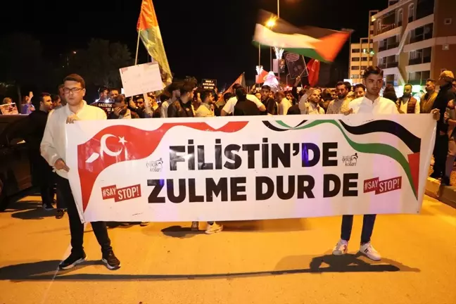 Kilis'te Gazze'ye Destek Yürüyüşü Düzenlendi