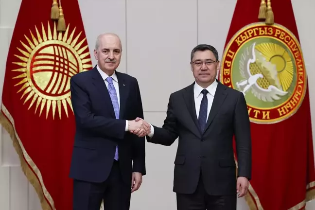 TBMM Başkanı Numan Kurtulmuş, Kırgızistan'da Cumhurbaşkanı Caparov ile Görüştü