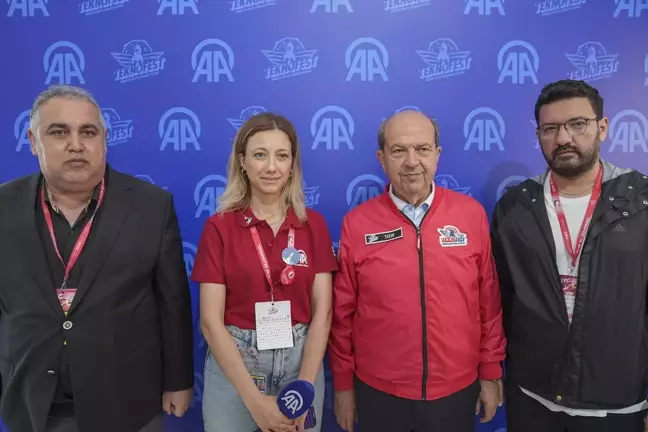 KKTC Cumhurbaşkanı Tatar, TEKNOFEST KKTC'de AA standını ziyaret etti Açıklaması