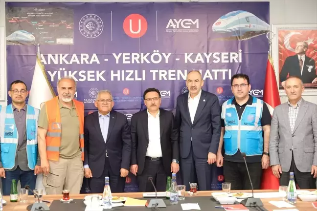 Vali Çiçek ile Başkan Büyükkılıç, hızlı tren şantiyesini inceledi