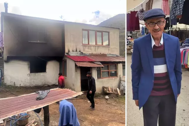 Yalnız yaşayan 76 yaşındaki adam yangında can verdi
