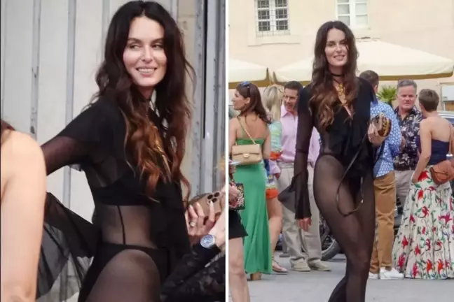 Ünlü modelden görülmemiş düğün kıyafeti! Kimse geline bakmadı