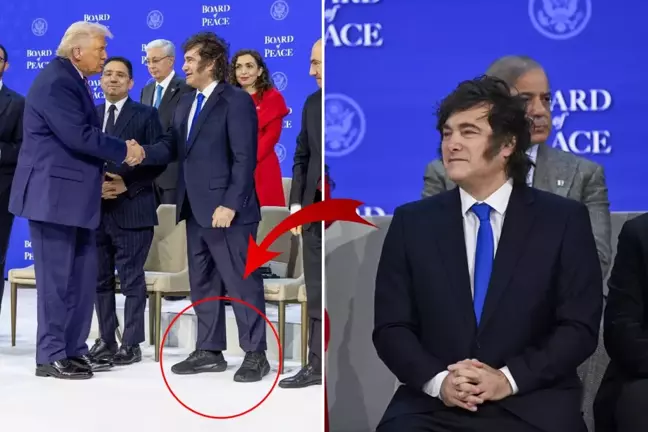 Davos Zirvesi'ne devlet başkanının giydiği ayakkabı damga vurdu