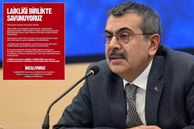 Milli Eğitim Bakanı Tekin: 'Laikliği birlikte savunuyoruz' başlıklı metne dava açacağım