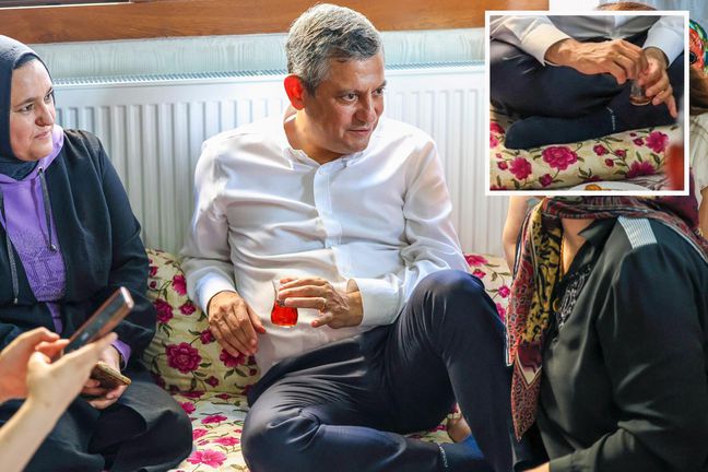 Özgür Özel’in çorabını görenler bir daha baktı