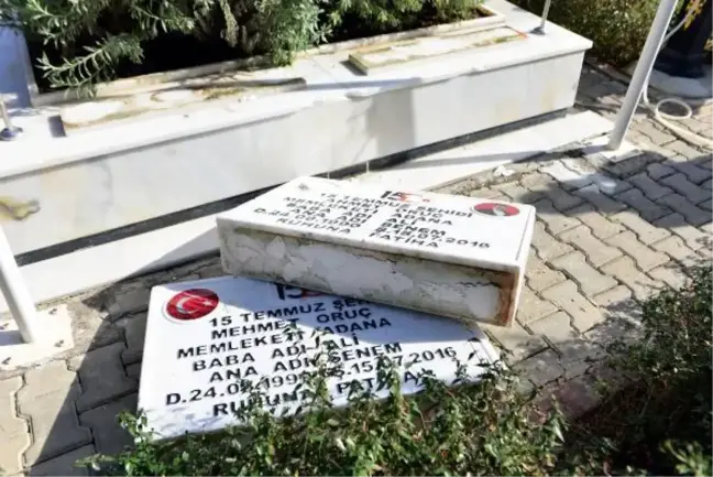 Adana'da şehit polislerin mezarlarını tahrip edenler, 'terör' suçundan yargılanacak