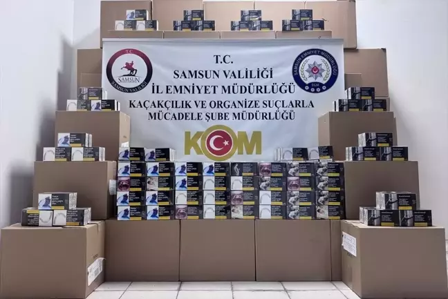 Samsun'da 790 Bin Sahte Bandrollü Makaron Ele Geçirildi