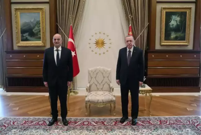 Erdoğan, Yunanistan Dışişleri Bakanı Dendias'ı kabul etti