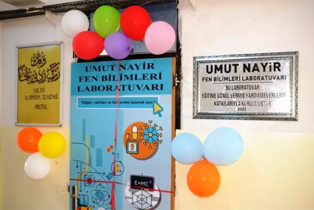 Umut Nayir, Cizre'de bir okula fen laboratuvarı kazandırdı