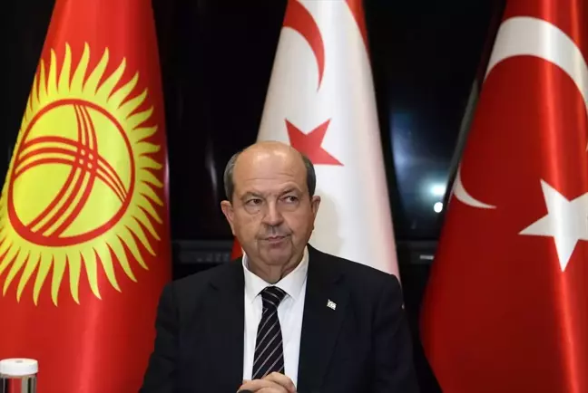 KKTC Cumhurbaşkanı Ersin Tatar, Kırgızistan Cumhurbaşkanı Sadır Caparov ile Bişkek'te bir araya geldi