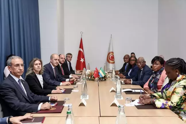 TBMM Başkanı Numan Kurtulmuş, Gabon Geçiş Dönemi Ulusal Meclisi Başkanı Jean-François Ndongou ile bir araya geldi