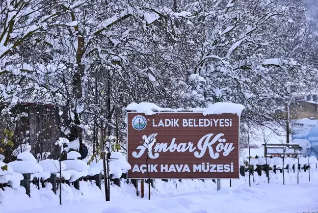 Ambarköy Açık Hava Müzesi Karla Kaplandı