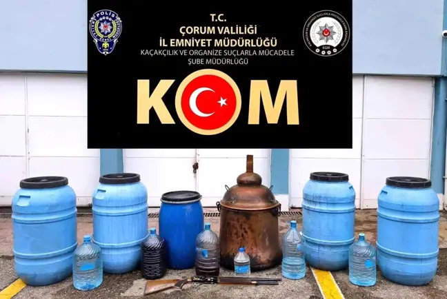 Çorum'da Kaçak Alkollü İçki Operasyonu: 920 Litre Ele Geçirildi