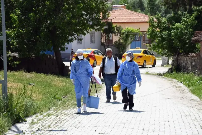 Çorum'da yaşayan yaşlı çift tarlada aşılandı