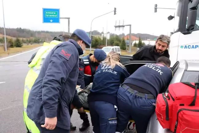 LPG yüklü tanker otomobille çarpıştı: 2 yaralı