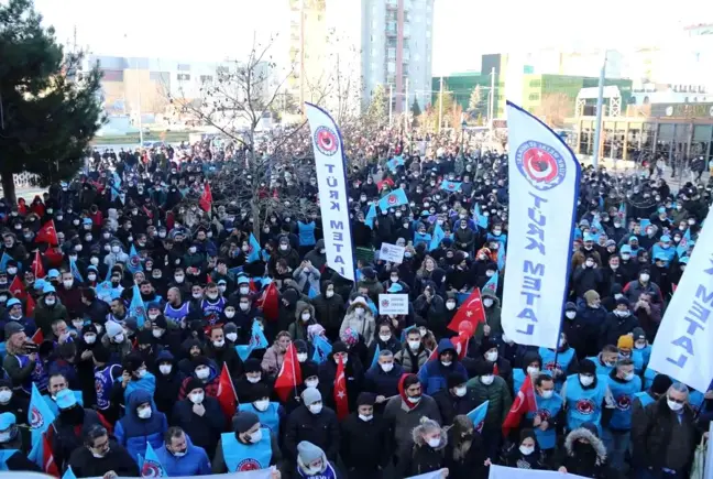 Arçelik işçilerinin de katıldığı eylemde metalciler MESS'in teklifini protesto etti