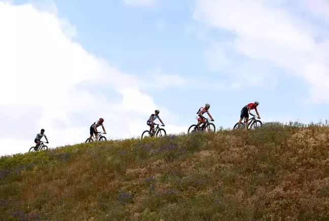 MTB CUP Olimpik Dağ Bisikleti Yarışları antrenmanı nefes kesti (dron görüntü)