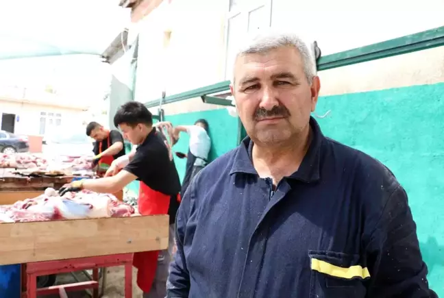 Edirne'de kasapların kurban mesaisi devam ediyor