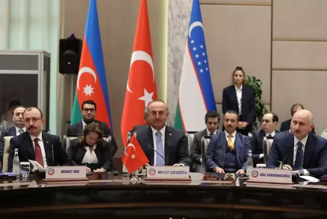 Bakan Çavuşoğlu, Özbekistan Cumhurbaşkanı Mirziyoyev ile görüştü