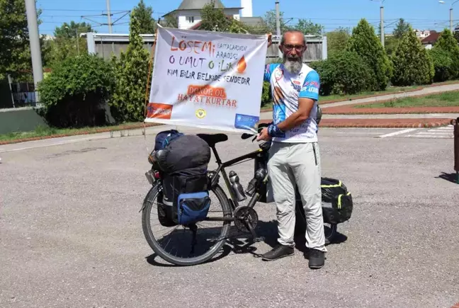 Farkındalık için bisikletle yola çıktı, 4 bin kilometre pedal çevirip 30 şehir dolaştı