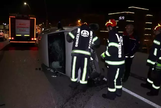 Alkollü sürücü beton bariyere çarptı, araç 50 metre savruldu