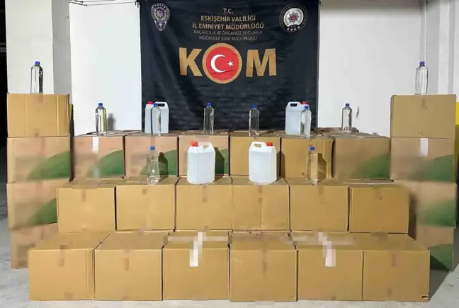 Eskişehir'de 1500 Litre Kaçak Alkol Ele Geçirildi