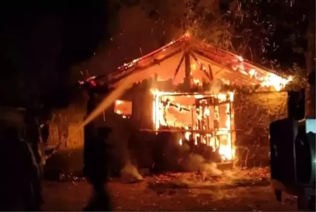 Aslanapa'da yangın: 1 yaralı