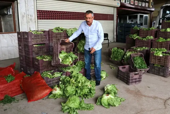 Tonlarca sebze meyve hal esnafının elinde kaldı