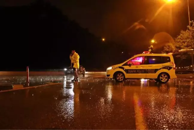 Samsun-Ordu karayolunda trafiğe yağış engeli