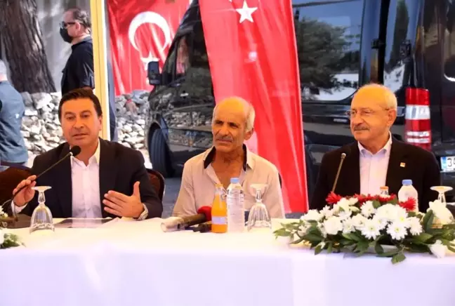 Kılıçdaroğlu, Bodrum'da yanan bölgeleri inceledi