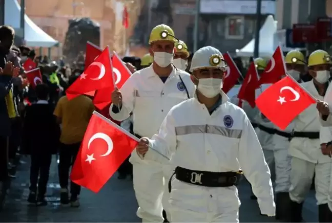 ZONGULDAK'TAKİ KUTLAMALARDA EN BÜYÜK İLGİYİ MADEN İŞÇİLERİ GÖRDÜ