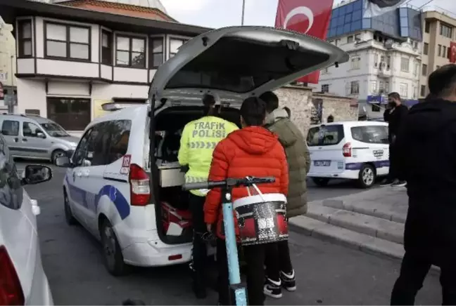 ORTAKÖY'DE ELEKTRİKLİ SCOOTER DENETİMİ