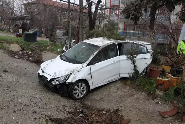 Kontrolden çıkan otomobil takla attı: 1 yaralı