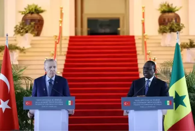 Cumhurbaşkanı Erdoğan, Senegal Cumhurbaşkanı Sall ile bir araya geldi