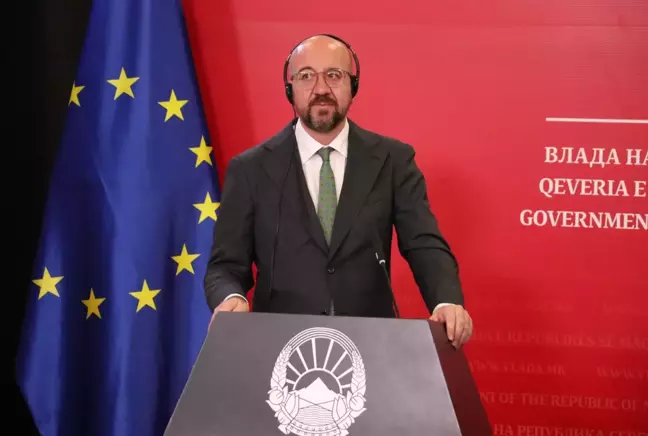 AB Konseyi Başkanı Charles Michel, Kuzey Makedonya'da (2)