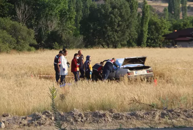 Son dakika! Tarlaya devrilip, yanan otomobilin sürücüsü öldü