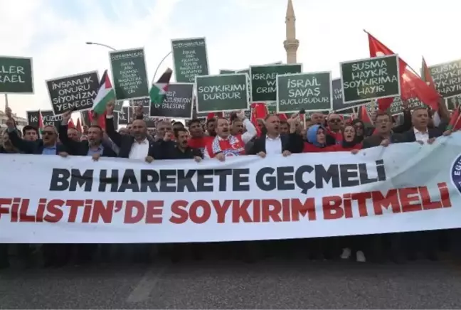 Eğitim-Bir-Sen'den İsrail'e yürüyüşlü protesto