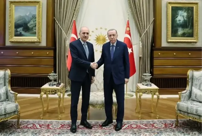 Cumhurbaşkanı Erdoğan, TBMM Başkanı Kurtulmuş'u kabul etti