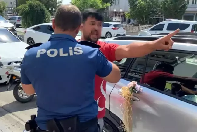 Aksaray'da Hatalı Park Eden Sürücü Polis Memuruna Direndi